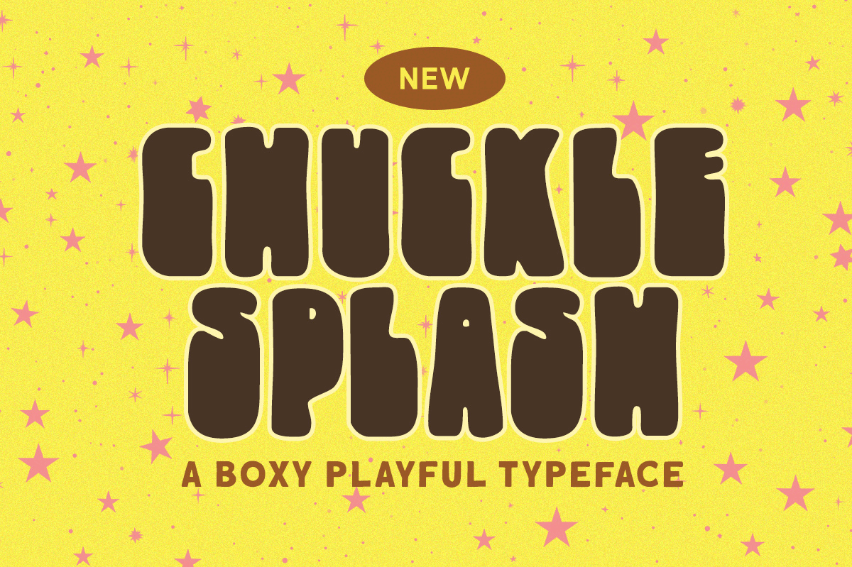 Chuckle Splash- Boxy Playful Typeface freebies logo font