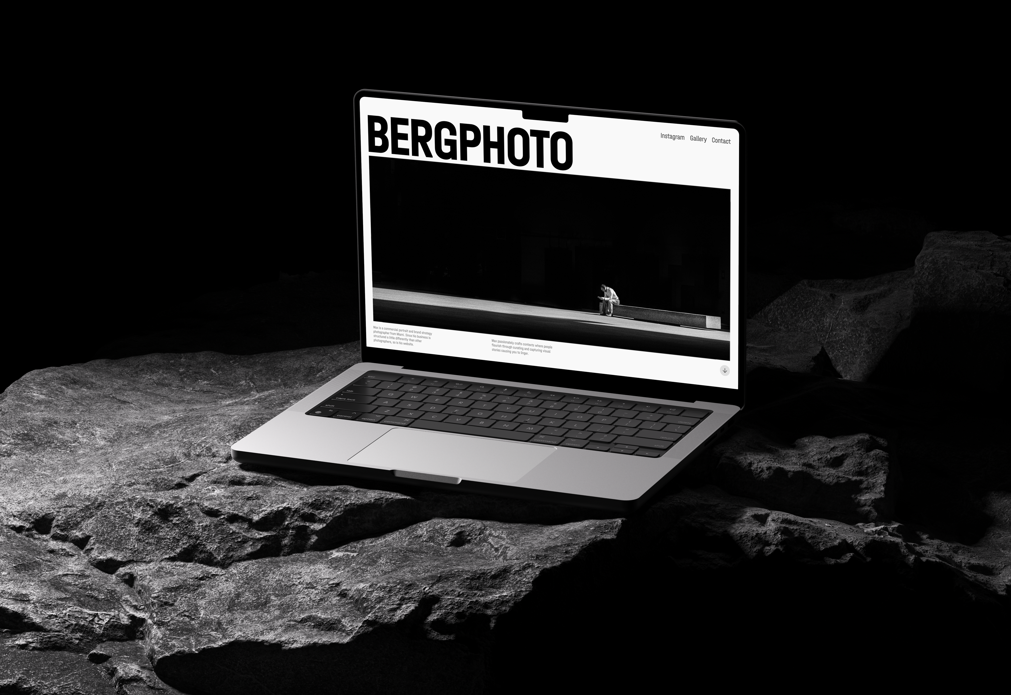 Bergphoto homepage homepage page design photo photograph portfolio website simple web design website