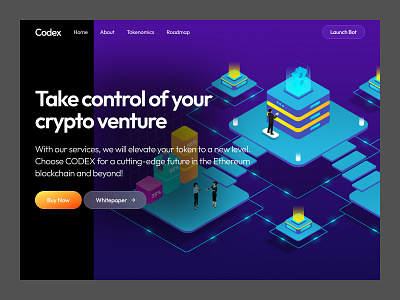 Crypto Venture Landing Page landing web design