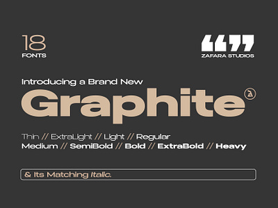 Graphite - Wide Sans Serif Family advertising app bold branding design expanded font fonts graphic design headline logo modern sans serif simple thin typography ui ux vector wide