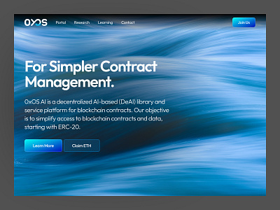 Contract Management Landing Page landing web design