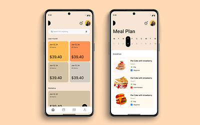 Meal Planning Mobile Application branding cooking app figma meal planning app product design web design zomato app