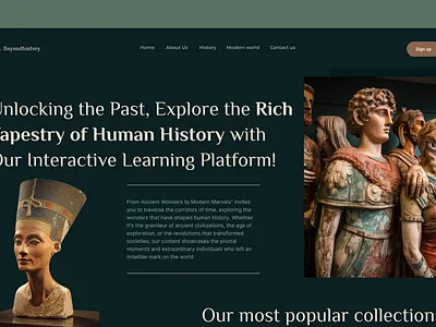 History Website Design figma history website product design ux design web design website