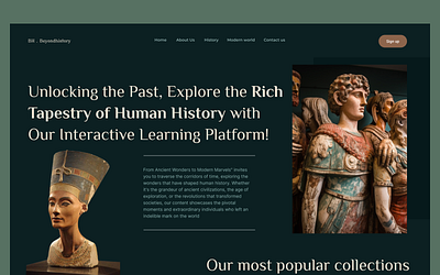 History Website Design figma history website product design ux design web design website