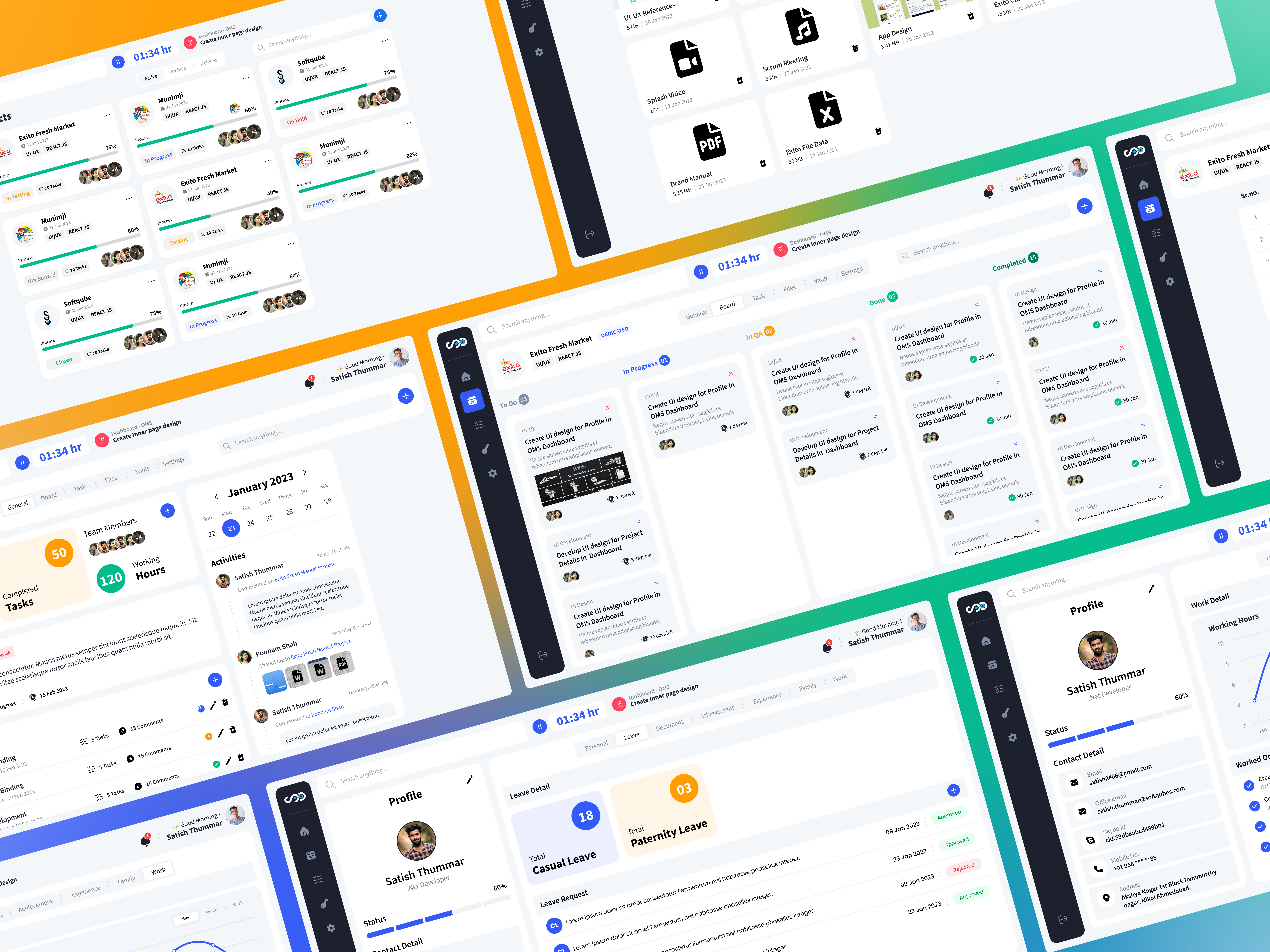 Office Management System oms oms office management system projrcts task uidesign uiux work manage