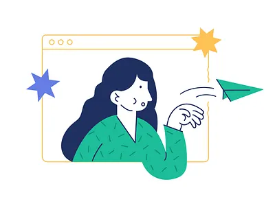 Fintech illustration-mail sent branding e invoicing fintech icon illustration melbourne