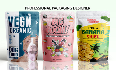 Pouch Design banana chips candy cat food chips design dog food packaging dried candy fiverr food food packaging graphic design gummish illustration packaging packaging design pouch pouch design pouch packaging design weed weed pouch