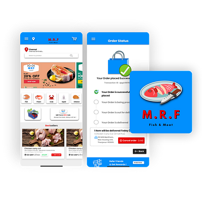M.R.F Fish & Meat app design food delivery seafood ui ux