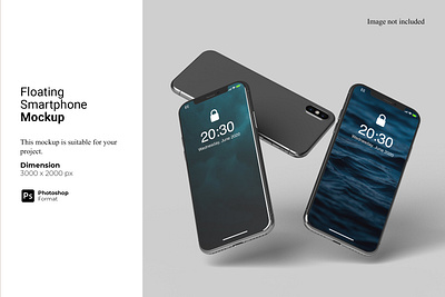 Floating Smartphone Mockup psd