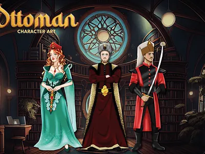 Ottoman | Character Art characterdesign game illustration ottoman procreate ui