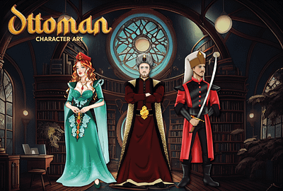 Ottoman | Character Art characterdesign game illustration ottoman procreate ui