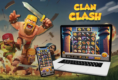 Clan Clash | Slot Game animation casino clash design game graphic design motion graphics slot ui