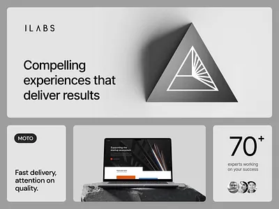 Interactive Labs | Visual Exploration 3d agency bento grid branding business eddie luong graphic design identity interactive labs landing page logo startup visual
