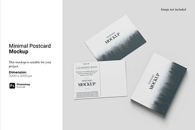 Minimal Postcard Mockup print