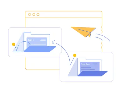 Fintech theme illustration-e-invoicing animation e invoicing fintech illustration melbourne