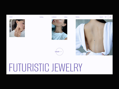 Online jewellery shop concept minimalism typography ui ux web design