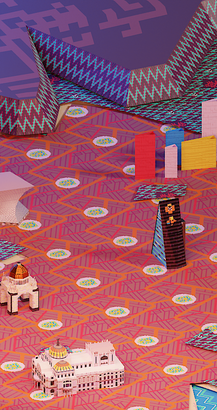 Mexico City Building Renders - Andromedoom 3d america animation art buildings city game low poly mexico mobile pixel video