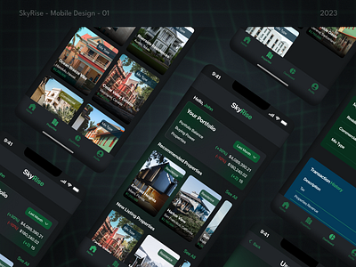 SkyRise - Mobile App Design Exploration app design design mobile app portfolio design ui ux web design