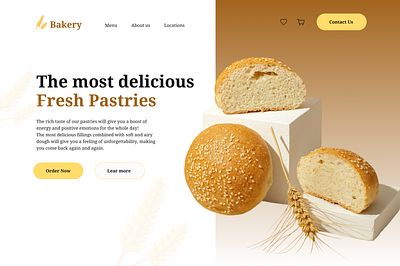 Bakery design figma ui ux web