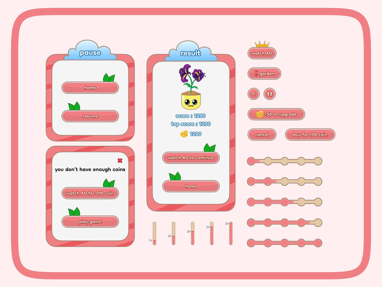 Game UI Components by Zeynab Khoshnood on Dribbble