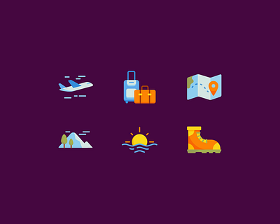 Traveling & Explorer Icons outline