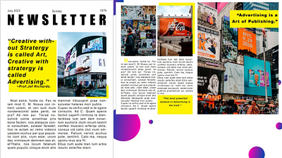 Advertising Newsletter branding graphic design newsletter typography