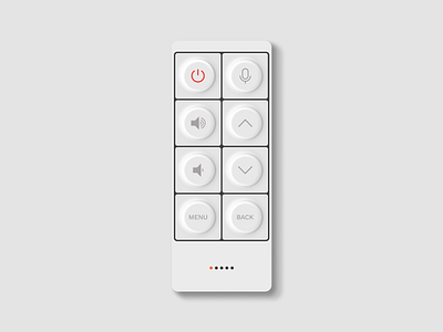Simple TV remote design figma graphic design ui