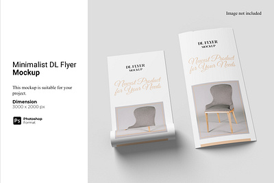 Minimalist DL Flyer Mockup 3d