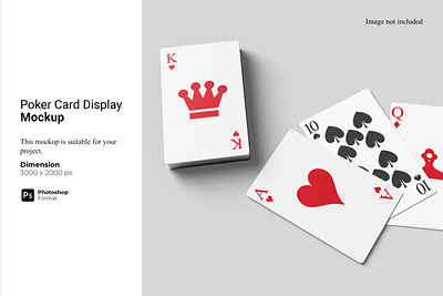 Poker Card Display Mockup perspective