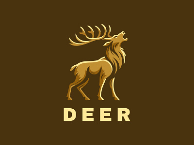 Deer Logo animals brand branding buck clubs deer exclusive graphic design hunt hunting illustration logo modern rustic ui ux vector