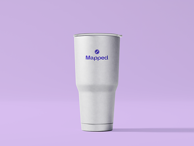 Mapped - Brand Identity blue brand brand identity branding flask logo map mockup mug purple visual identity