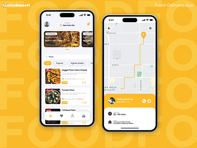 Food Delivery App branding graphic design ui