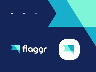 Flaggr Logo Design blockchain branding chat colorful crypto design finance fintech flag icon logo logo design logodesign modern logo social software speech symbol tech logo technology
