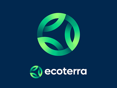 Ecoterra logo (unused) blockchain branding circle crypto earth eco ecology energy free green icon leaf leaves logo nature recycling renewable tech terra