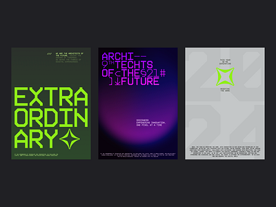 Exploring Interference futuristic poster typeface