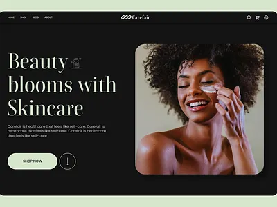 Skin Care Landing Page Hero Section hero section landing page design skin care skincare hero section skincare landing page ui design user experience user interface web design