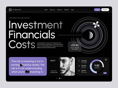 Investment Financials Costs | Web platform Design analytics figma finance financial analytics financial costs financial platform fintech homepage investment platform investments money uiux user interface uxui web app web design web development webdesign webplatform website template