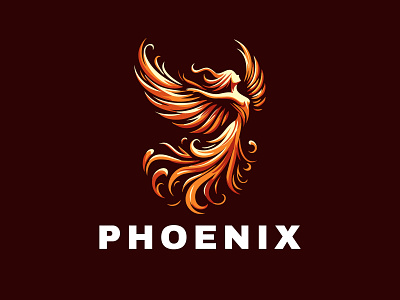 Phoenix Logo art bird branding company creative logo for sale identity light logo phoenix phoenix women ui ux vector visual wings
