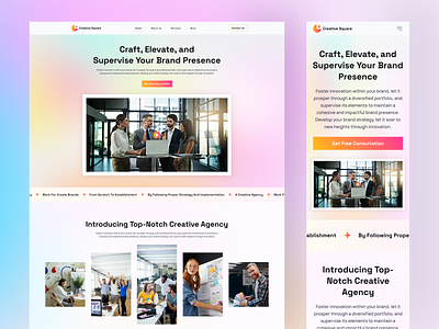 Creative Agency Landing Page agency landing page agency website company website design company website designer creative agency creative agency landing page creative agency website creative company website digital marketing agency digital marketing website figma design framer landing page design modern website professional website ui ux designer ui website design webflow website design website design services