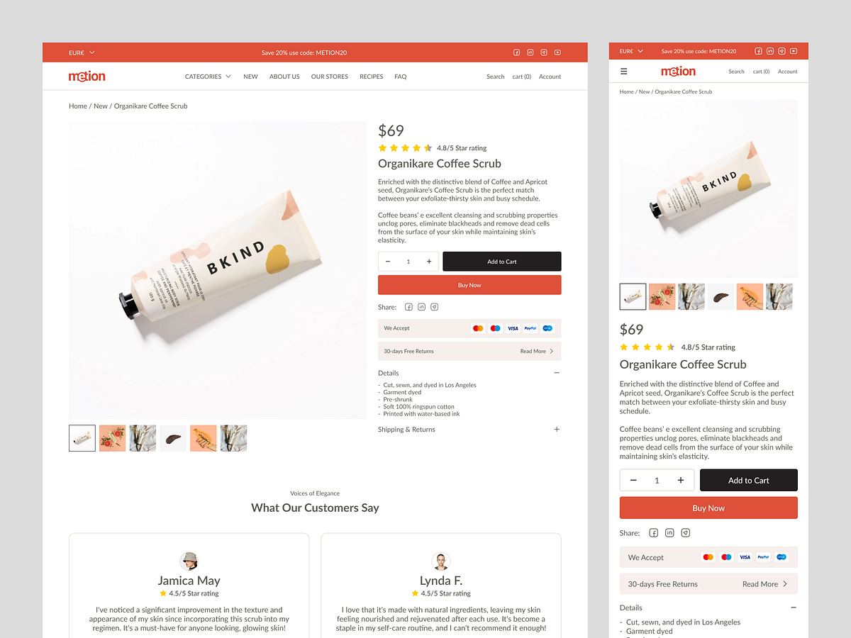 Browse thousands of Product Page images for design inspiration | Dribbble