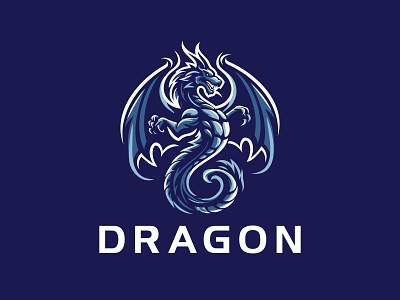 Dragon Logo agency animal logo asian black branding crest dragon logo ferocious firm identity logo logo for sale strong ui ux vector visual identity water