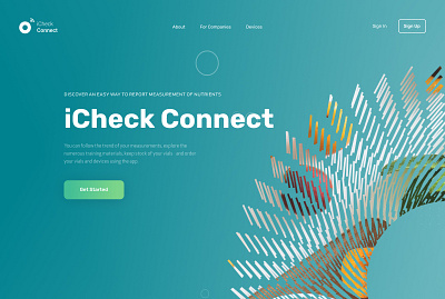 iCheck Connect design landing page ui ux