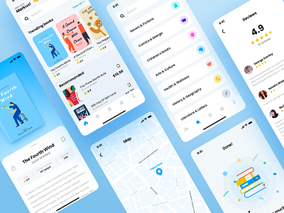 Library App branding graphic design product design ui