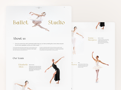 Ballet studio website ballet dance studio ui ux uxui web webdesign website