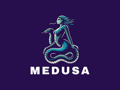Medusa Logo advertising clothe clothes clothing cosmetics curly waves economy entertainment godness hair salon medusa logo wellness woman