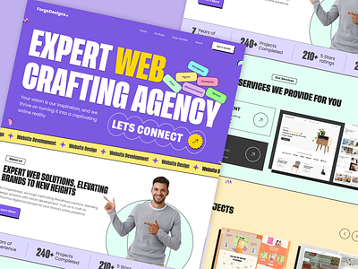 Creative Website Agency - Landing Page branding graphic design ui