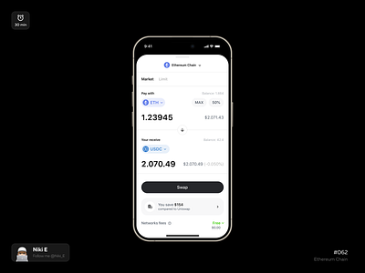 Ethereum Chain. DYUI #23 bitcoin chain crypto crypto wallet daily ui design design app ethereum ethereum chain mobile app niki e pay payment swap crypto ui ux wallet design