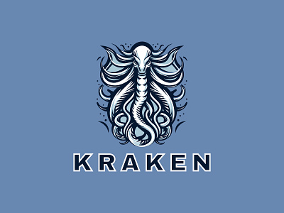 Kraken Logo animals branding business corporate entertainment kraken kraken media logo octopus rounded stylish ui ux vector wild