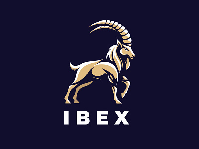 Ibex Logo animal logo branding character color flat goat horn ibex ibex logo logo minimalist modern mountain strong technology ui ux vector vector logo wildlife