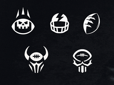 Football logos ball branding demon evil football game helmet logo logo designer minimal modern power skull sport